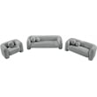Pemberly Row Modern / Contemporary Gray Finish Boucle Fabric Sofa