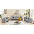 Pemberly Row Modern / Contemporary Gray Finish Boucle Fabric Sofa