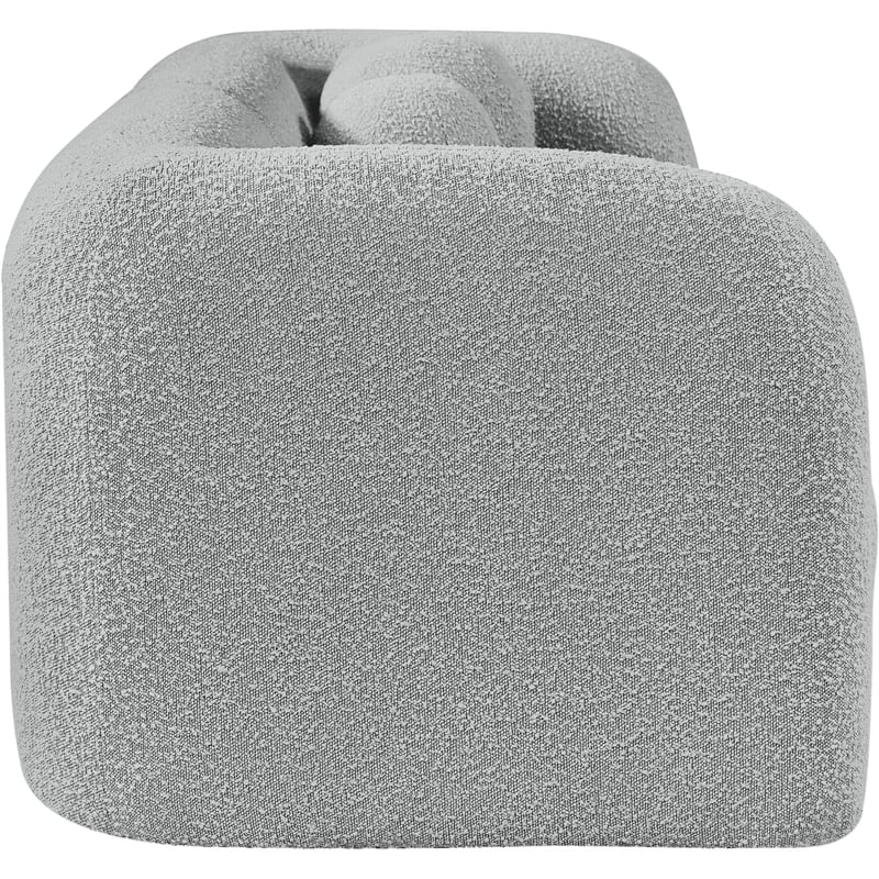 Pemberly Row Modern / Contemporary Gray Finish Boucle Fabric Sofa