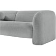 Pemberly Row Modern / Contemporary Gray Finish Boucle Fabric Sofa