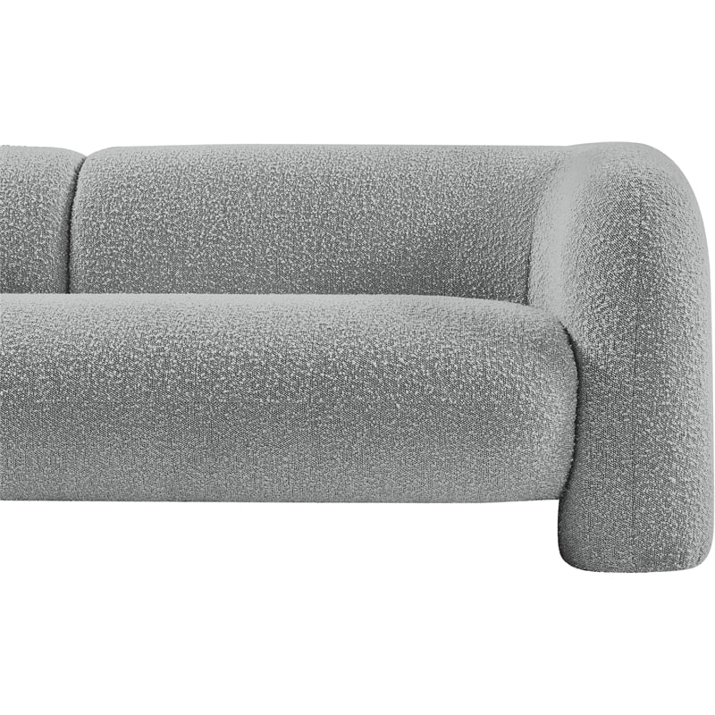 Pemberly Row Modern / Contemporary Gray Finish Boucle Fabric Sofa