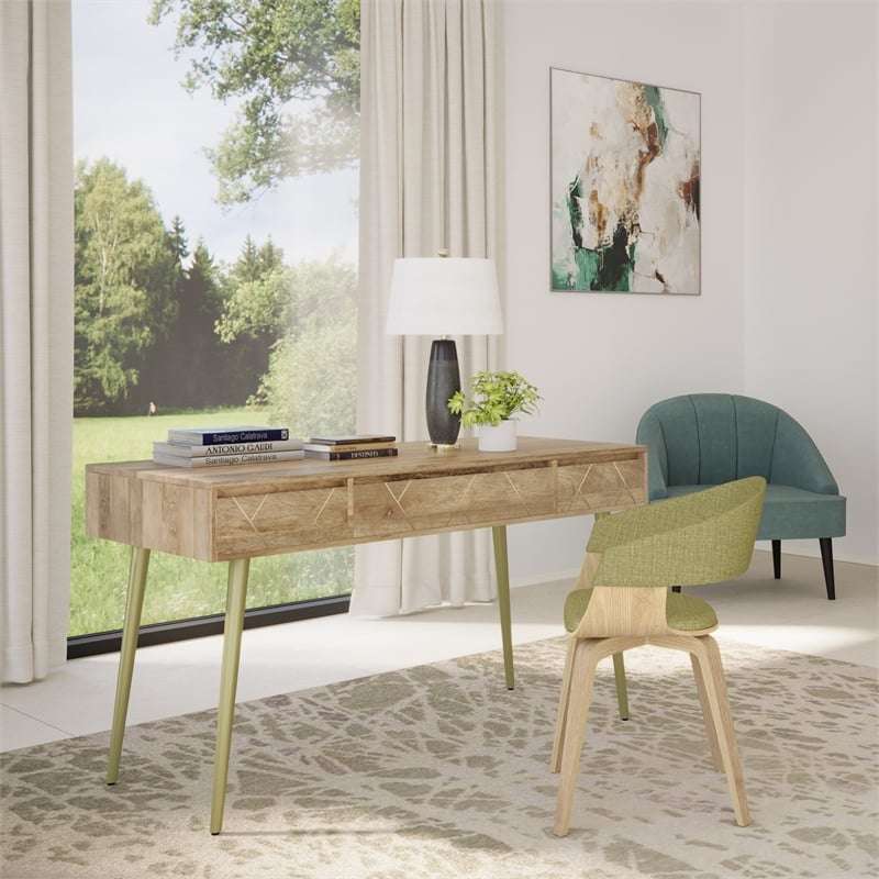 Pemberly Row SOLID MANGO WOOD Mid Century Style 54