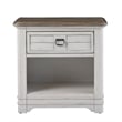 Pemberly Row White-Washed Wood Farmhouse Style Storage Nightstand