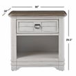 Pemberly Row White-Washed Wood Farmhouse Style Storage Nightstand