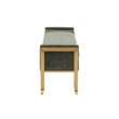 Pemberly Row Modern / Contemporary Green Textured Velvet Bench