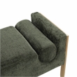 Pemberly Row Modern / Contemporary Green Textured Velvet Bench