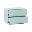 Pemberley Row Wooden Blue Nightstand Rectangular Soft Close Fully Assembled