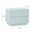Pemberley Row Wooden Blue Nightstand Rectangular Soft Close Fully Assembled