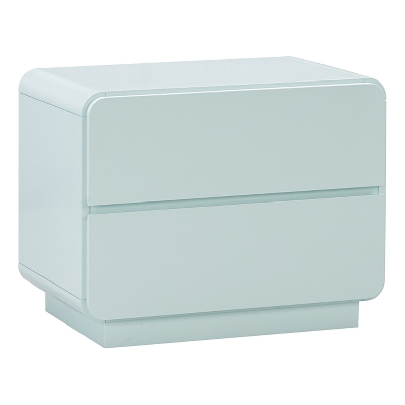 Pemberley Row Wooden Blue Nightstand Rectangular Soft Close Fully Assembled