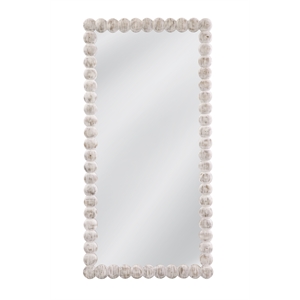 Pemberly Row Modern / Contemporary Floor Mirror in White Wood