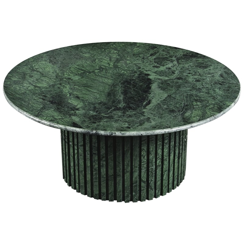 Pemberly Row Modern / Contemporary Green Marble Coffee Table