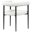 Pemberly Row Modern Cream Boucle Fabric Dining Chair (Set of 2)