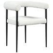 Pemberly Row Modern Cream Boucle Fabric Dining Chair (Set of 2)