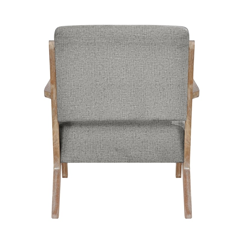 Pemberly Row Fabric Upholstered Accent Chair in Brownish Gray