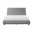 Pemberly Row Upholstery California King Platform Bed in Gray