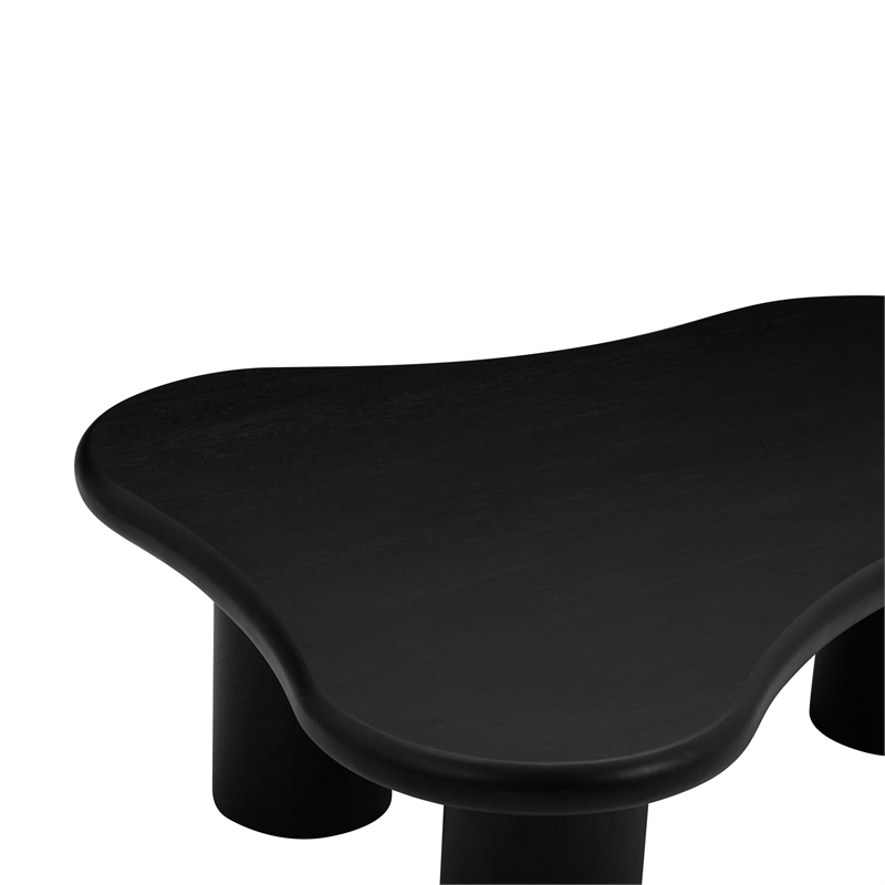 Pemberly Row Modern / Contemporary Onyx Black Finish Coffee Table