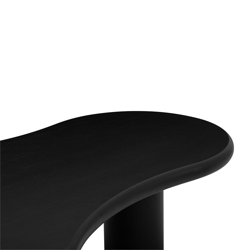 Pemberly Row Modern / Contemporary Onyx Black Finish Coffee Table