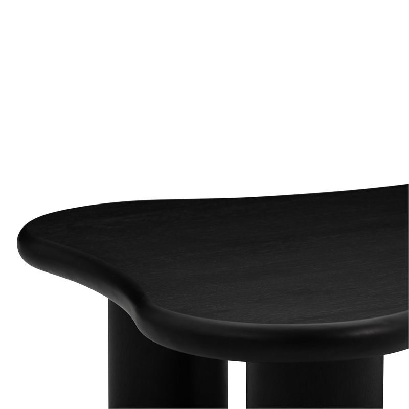 Pemberly Row Modern / Contemporary Onyx Black Finish Coffee Table