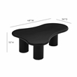 Pemberly Row Modern / Contemporary Onyx Black Finish Coffee Table