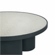 Pemberly Row Contemporary Antique Silver Mirrored Coffee Table
