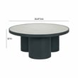 Pemberly Row Contemporary Antique Silver Mirrored Coffee Table