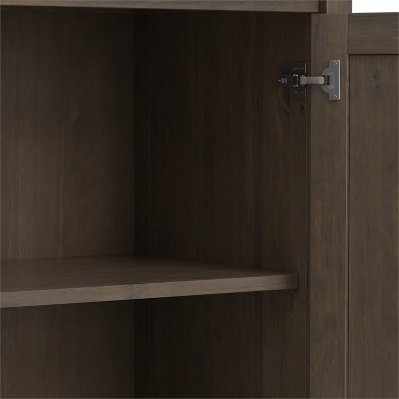 Pemberly Row SOLID WOOD 60 inch Wide Wide Storage Cabinet - Smoky Brown