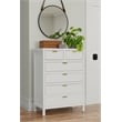 Pemberly Row Modern 6-Drawer Contemporary Wood Chest in White