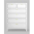 Pemberly Row Modern 6-Drawer Contemporary Wood Chest in White