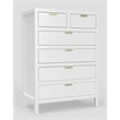 Pemberly Row Modern 6-Drawer Contemporary Wood Chest in White