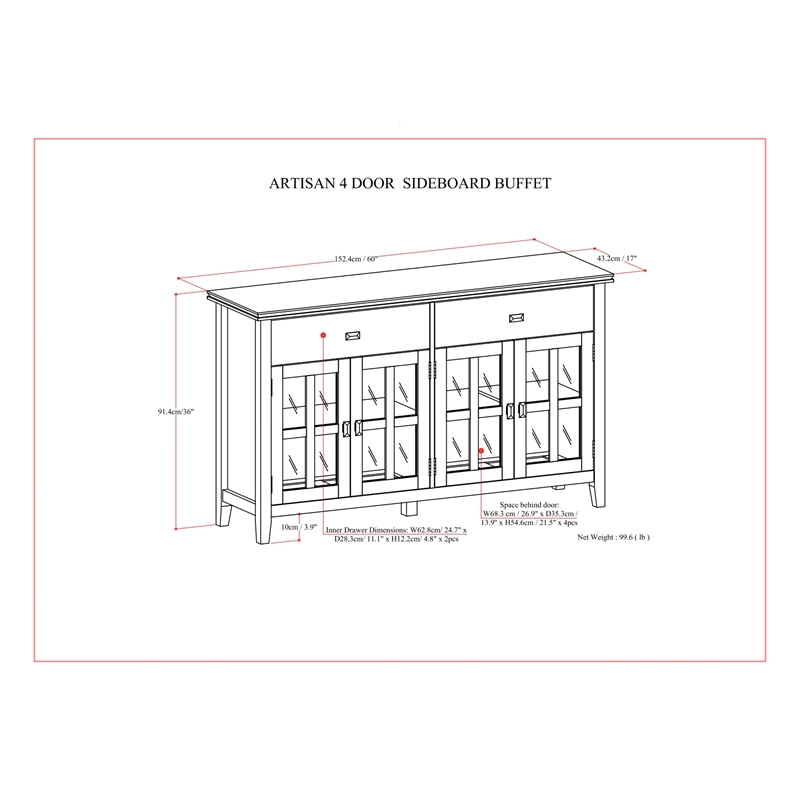 Pemberly Row SOLID WOOD 60