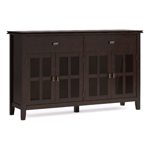 Pemberly Row SOLID WOOD 60&quot WD 4Door Sideboard Buffet - Chestnut Brown