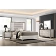 Pemberly Row Zebra White Wood Nightstand with Acrylic Handles
