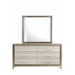 Pemberly Row Modern / Contemporary Zebra White Wood 6-Drawer Dresser