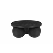 Pemberly Row Modern / Contemporary Round Coffee Table Small In Black