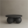 Pemberly Row Modern / Contemporary Round Coffee Table Small In Black
