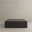 Pemberley Row Stainless Steel Matte Black Coffee Table Square 40