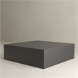 Pemberley Row Stainless Steel Matte Black Coffee Table Square 40
