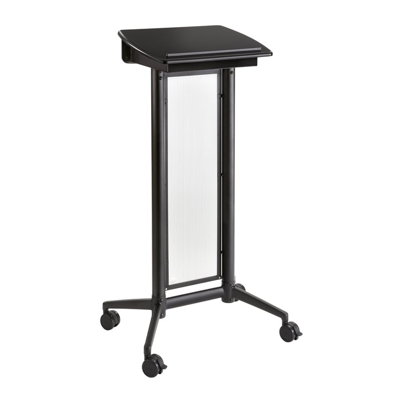 Pemberly Row Modern / Contemporary Metal Lectern in Black Finish