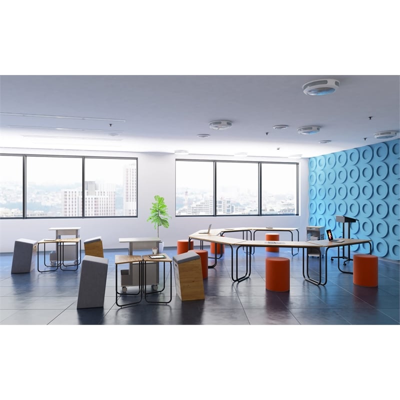 Pemberly Row Modern / Contemporary Metal Lectern in Black Finish