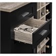 Pemberly Row Modern / Contemporary Wine Cabinet in Black Oak