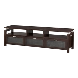 Pemberly Row Contemporary Wood Multi-Storage TV Stand in Espresso