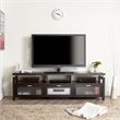 Pemberly Row Contemporary Wood Multi-Storage TV Stand in Espresso