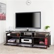 Pemberly Row Contemporary Wood Multi-Storage TV Stand in Espresso