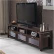 Pemberly Row Contemporary Wood Multi-Storage TV Stand in Espresso