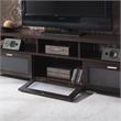 Pemberly Row Contemporary Wood Multi-Storage TV Stand in Espresso