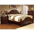 Pemberly Row 2pc Cherry Solid Wood Panel Bedroom Set - Queen + Nightstand