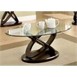 Pemberly Row Modern Wood 3-Piece Coffee Table Set in Dark Walnut