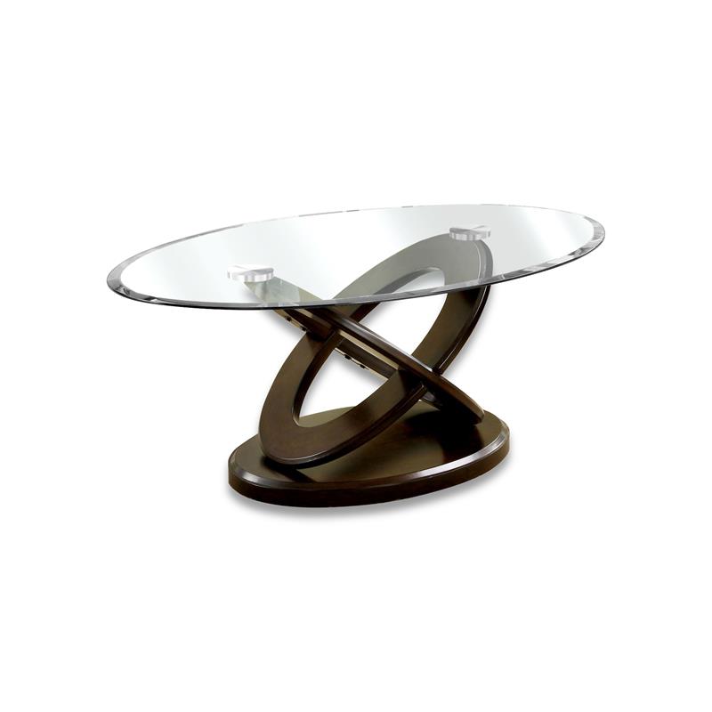 Pemberly Row Modern Wood 3-Piece Coffee Table Set in Dark Walnut