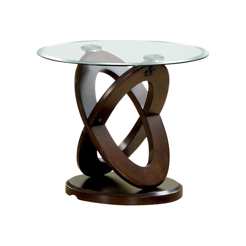 Pemberly Row Modern Wood 3-Piece Coffee Table Set in Dark Walnut