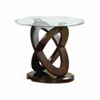 Pemberly Row Modern Wood 3-Piece Coffee Table Set in Dark Walnut